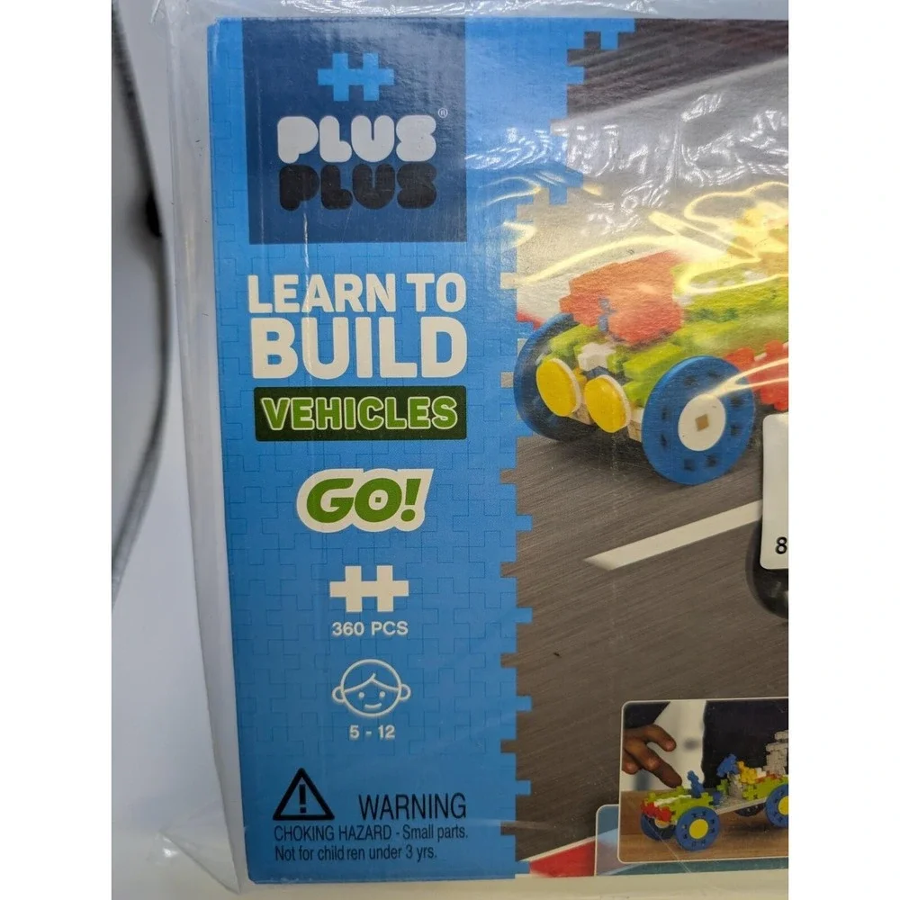 PLUS PLUS Learn To Build Vehicles Go! NIB 360 Pieces Building Toy Ages‎ 5+ Gift